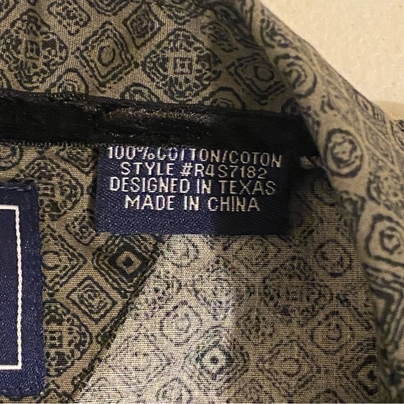 Panhandle Rough Stock Diamond Pattern Snap Down Western Shirt Womens Size M - Picture 7 of 10